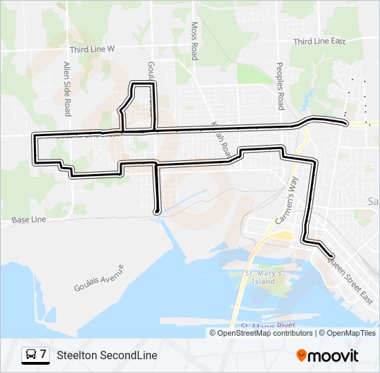 Plan de la ligne 7 de bus