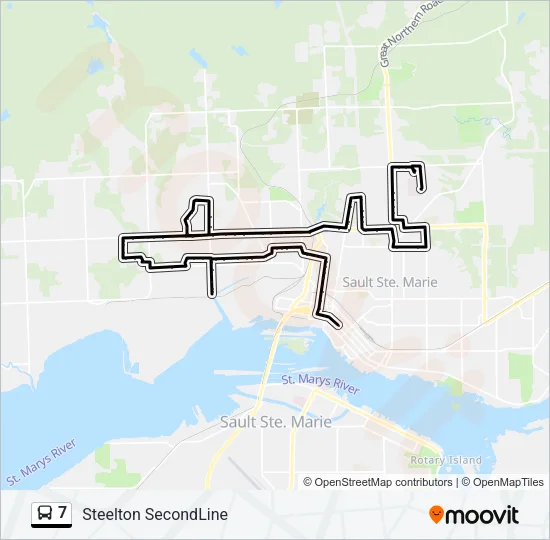 7 Bus Line Map