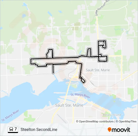 7 Bus Line Map