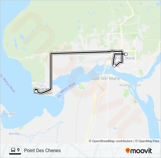 9 Bus Line Map