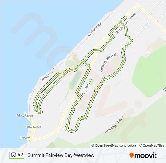 52 Bus Line Map