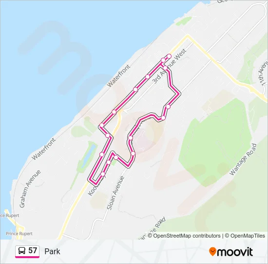 57 Bus Line Map