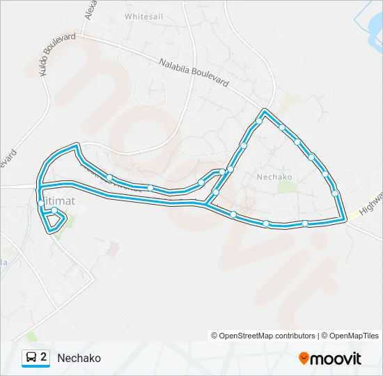 2 Bus Line Map
