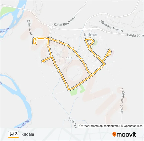 3 Bus Line Map