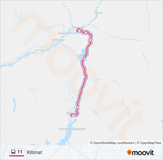 11 Bus Line Map