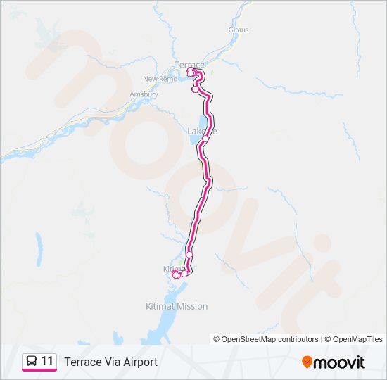 11 bus Line Map