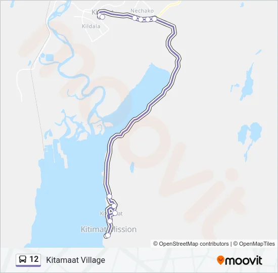 12 Bus Line Map