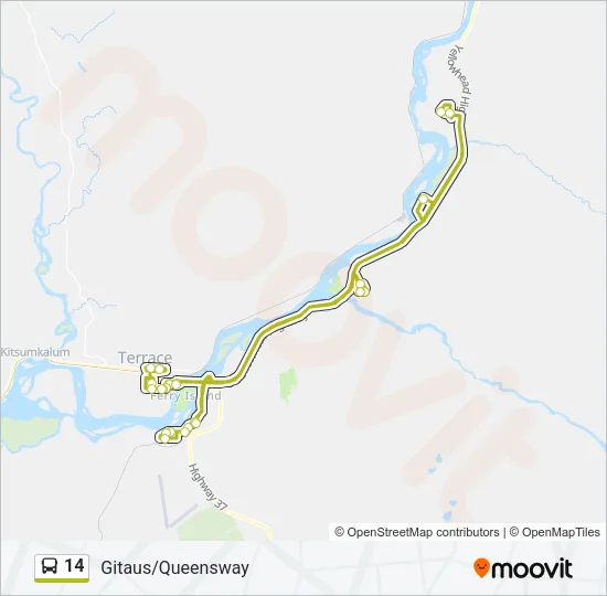 14 Bus Line Map