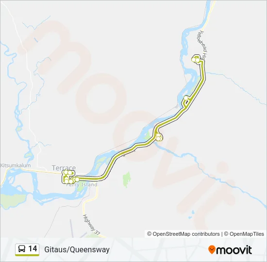 14 Bus Line Map