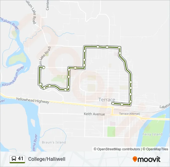 41 Bus Line Map