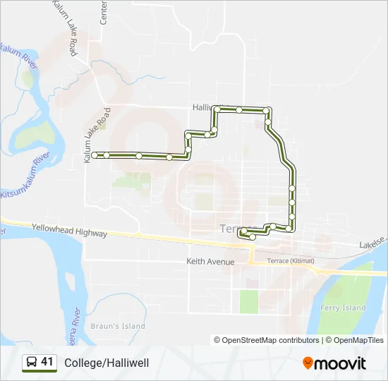41 Bus Line Map