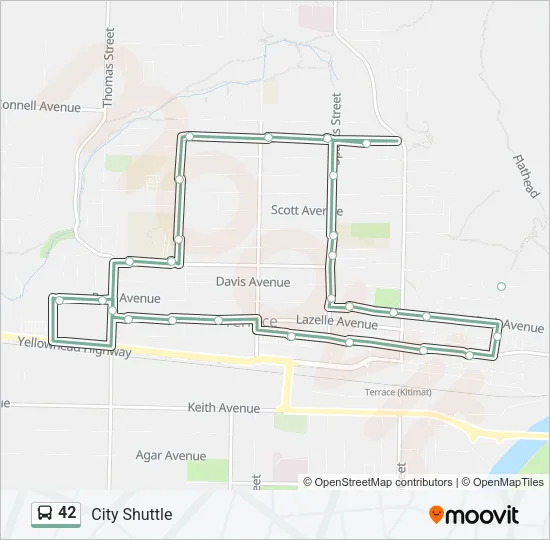 42 Bus Line Map
