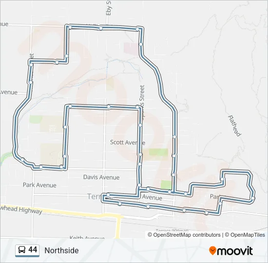 44 Bus Line Map
