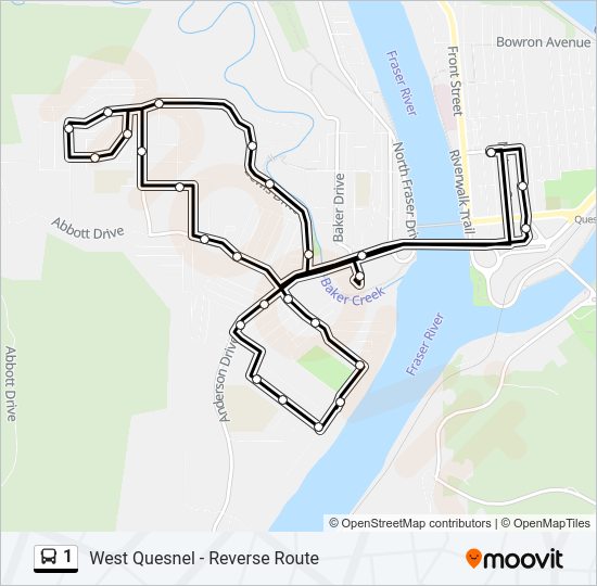 1 bus Line Map