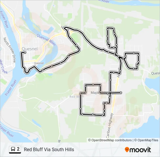 2 Bus Line Map