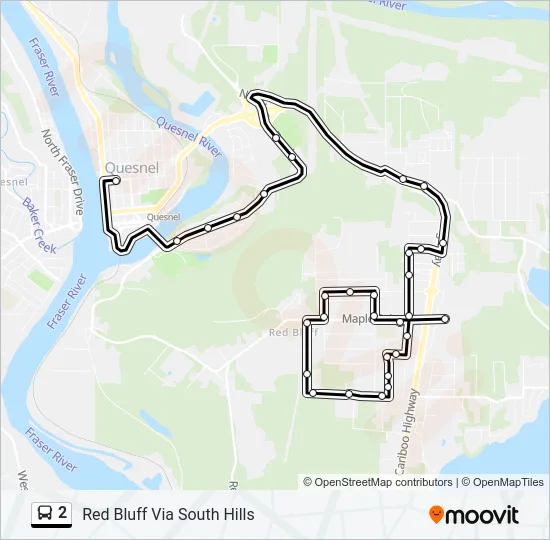 2 Bus Line Map