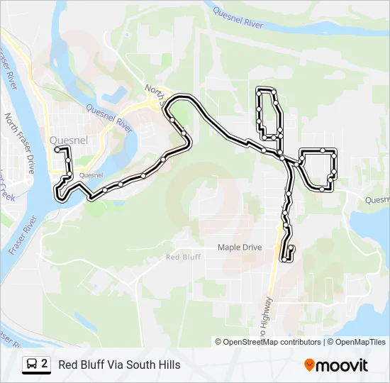 2 Bus Line Map