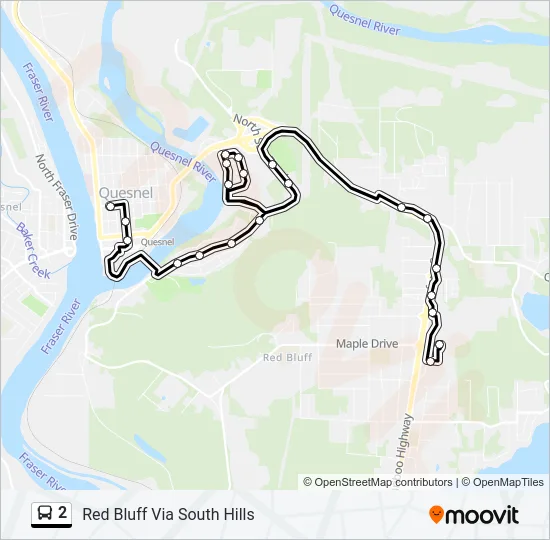 2 Bus Line Map