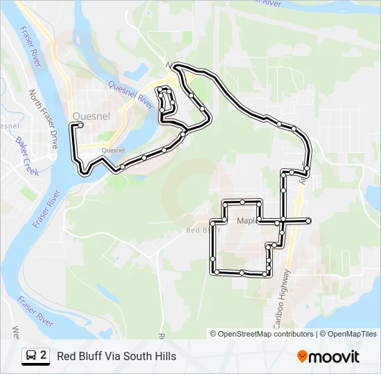2 Bus Line Map