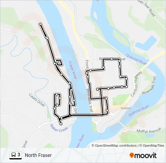 3 Bus Line Map