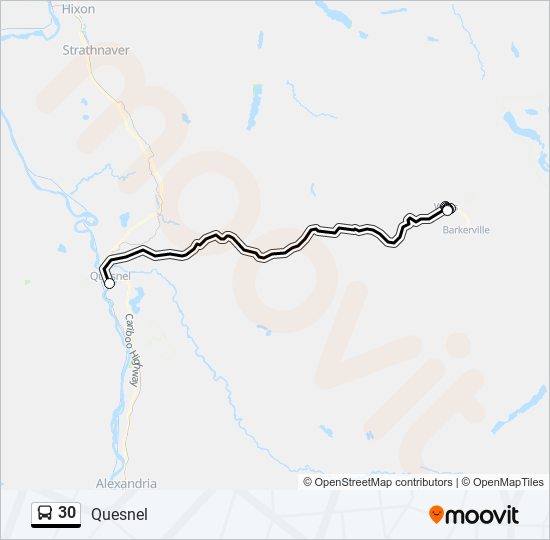 30 Route: Schedules, Stops & Maps - Quesnel (Updated)