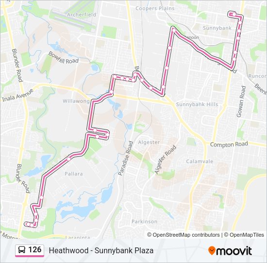 126 Bus Line Map