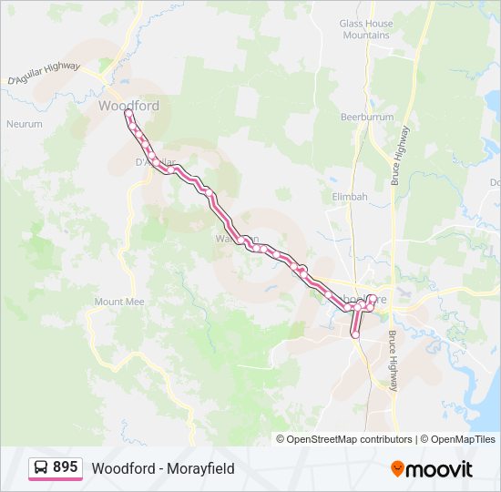 895 Bus Line Map