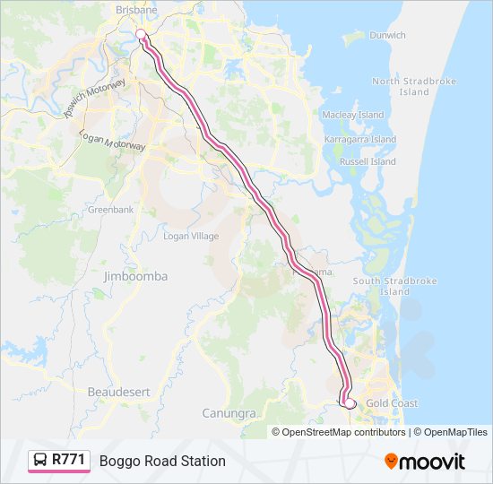 R771 Bus Line Map