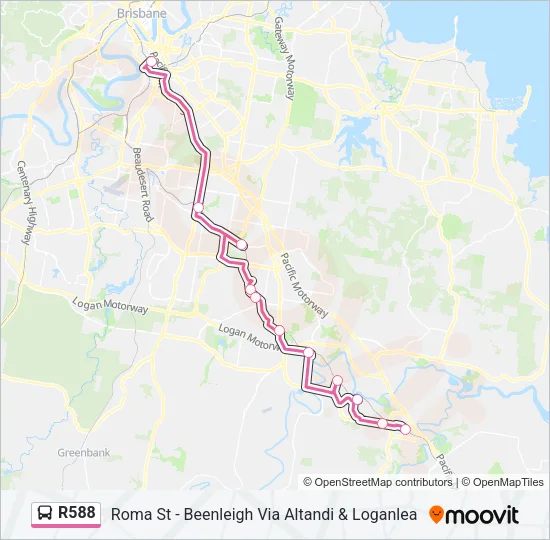 R588 Bus Line Map