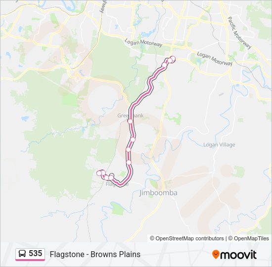 535 Bus Line Map