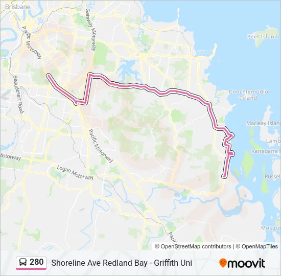 280 Bus Line Map
