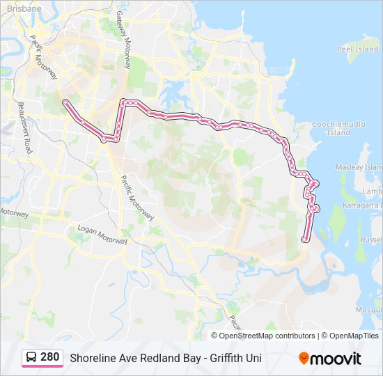 280 Bus Line Map