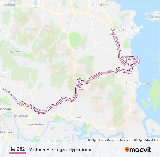 282 Bus Line Map