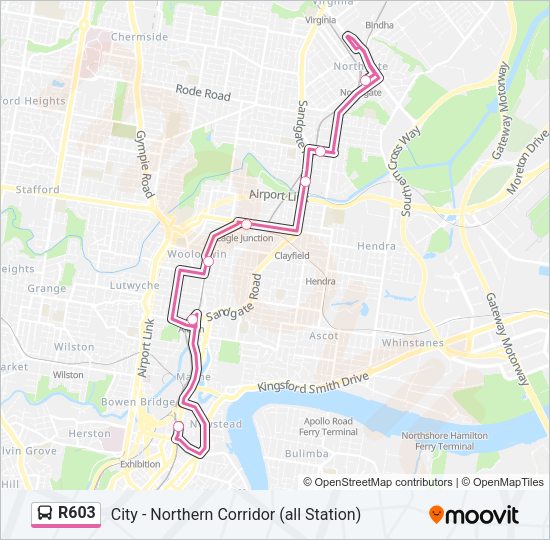 R603 Bus Line Map