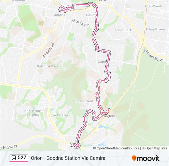 527 Bus Line Map