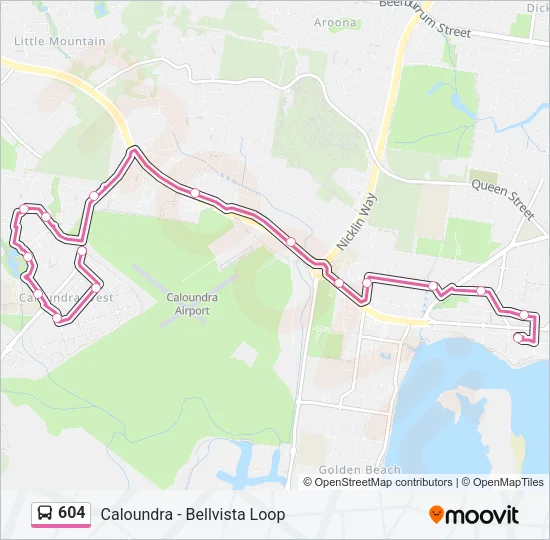 604 Bus Line Map