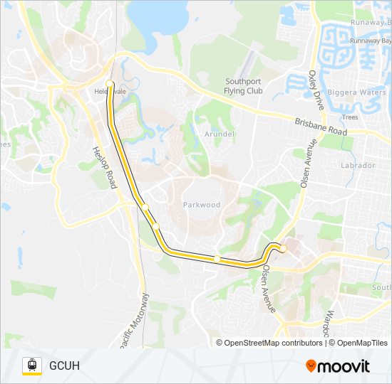 GCR1 Light Rail Line Map