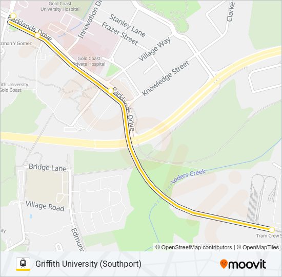 GCR1 Light Rail Line Map