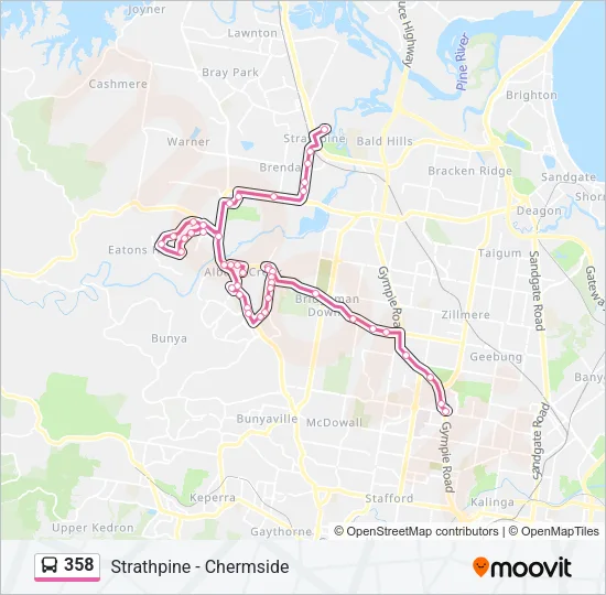 358 Bus Line Map