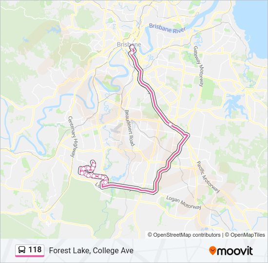 118 Bus Line Map