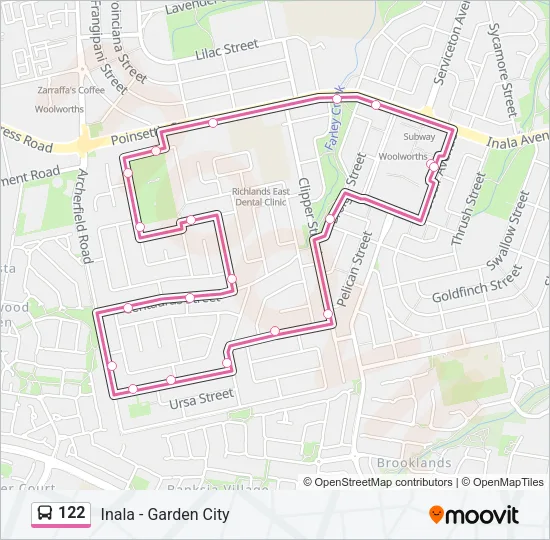 122 Bus Line Map