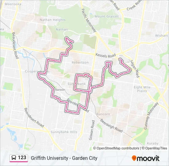 123 Bus Line Map
