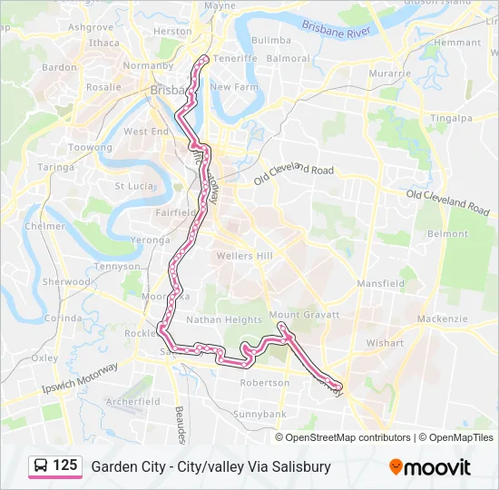 125 Bus Line Map