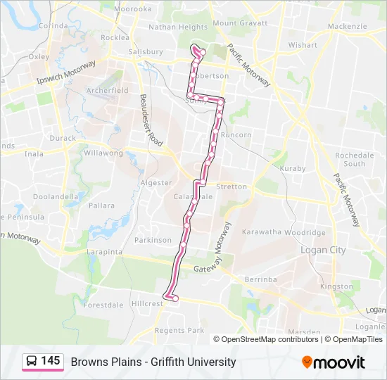 145 Bus Line Map