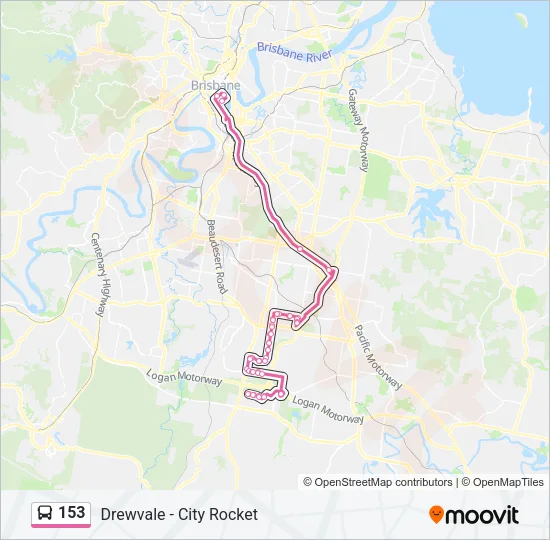 153 Bus Line Map