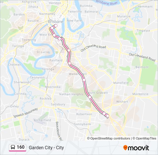 160 Bus Line Map