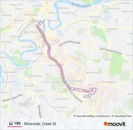 186 Bus Line Map