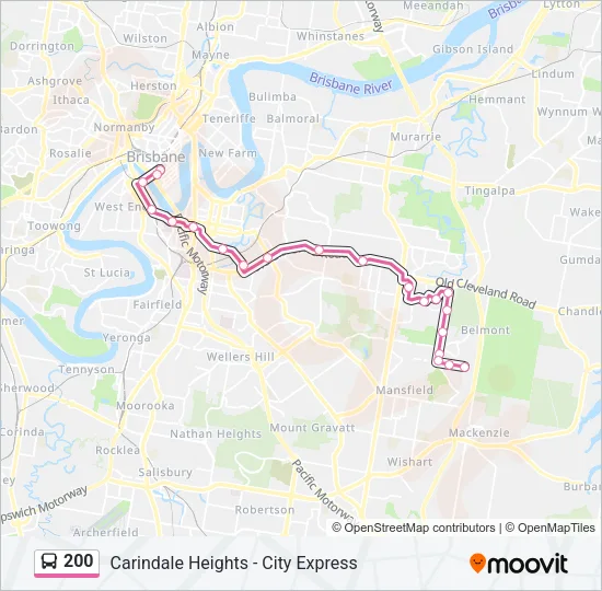 200 Bus Line Map