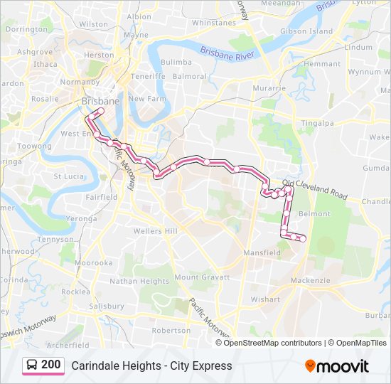 200 Bus Line Map