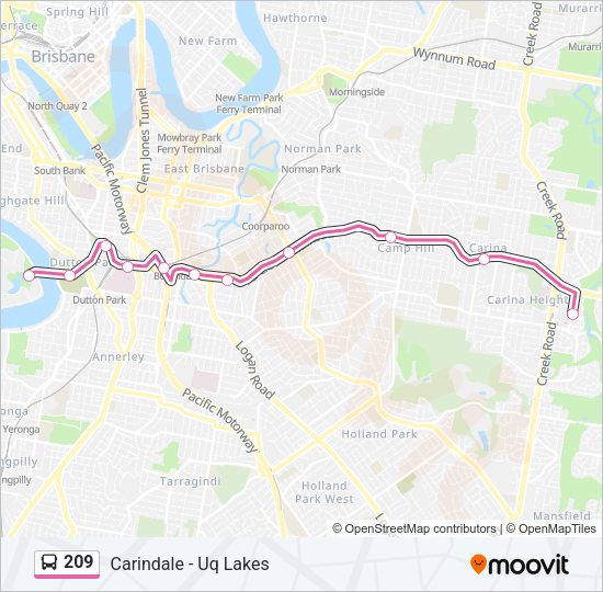 209 Bus Line Map